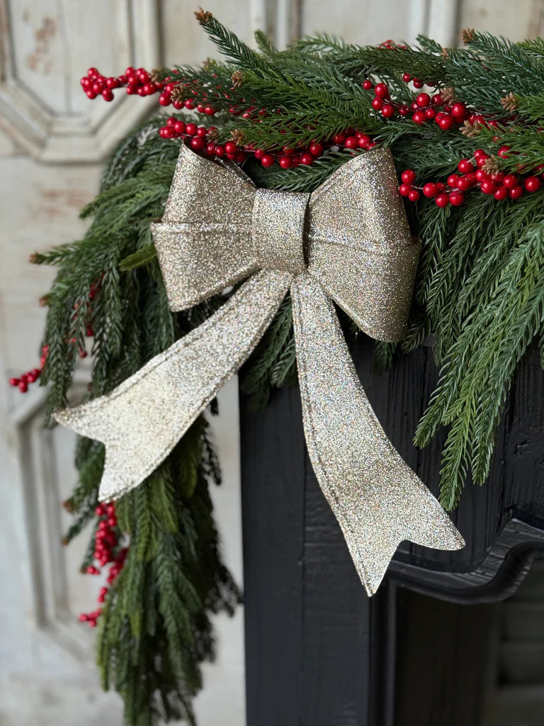 Sparkling Sashes Bow, Feathered Farmhouse