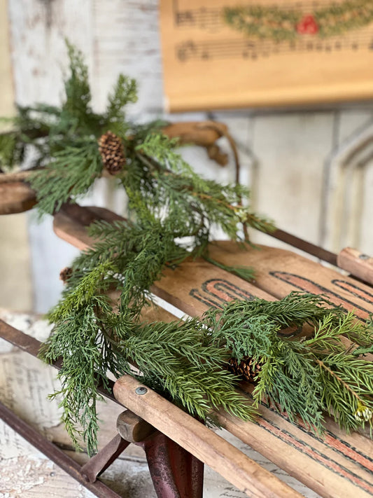 Telluride Spruce Garland, Feathered Farmhouse