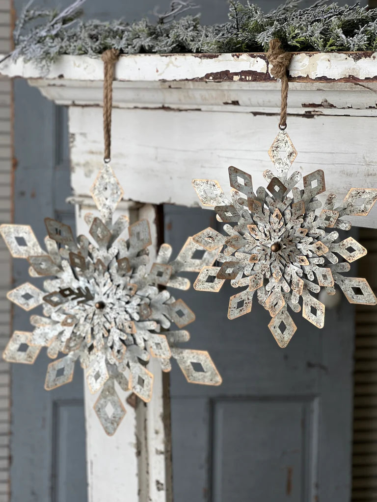 Snowflake Soiree Ornament, Feathered Farmhouse