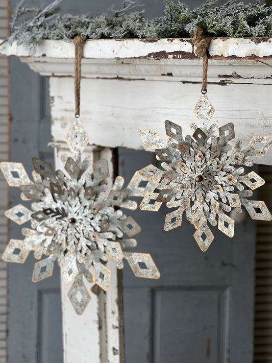Snowflake Soiree Ornament, Feathered Farmhouse