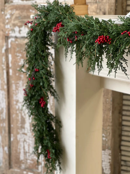 Emerald Falls + Berry Garland, Feathered Farmhouse