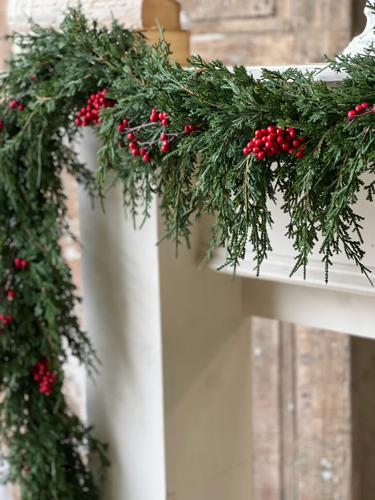 Emerald Falls + Berry Garland, Feathered Farmhouse