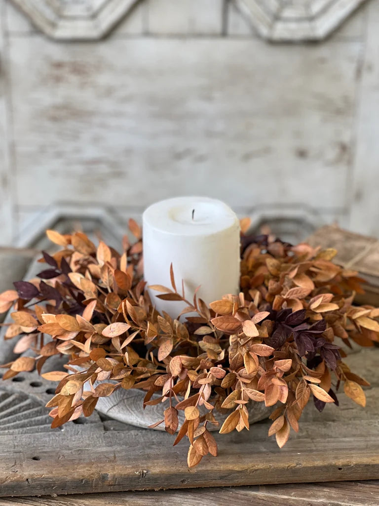 Ombre Woods Candle Ring, Feathered Farmhouse