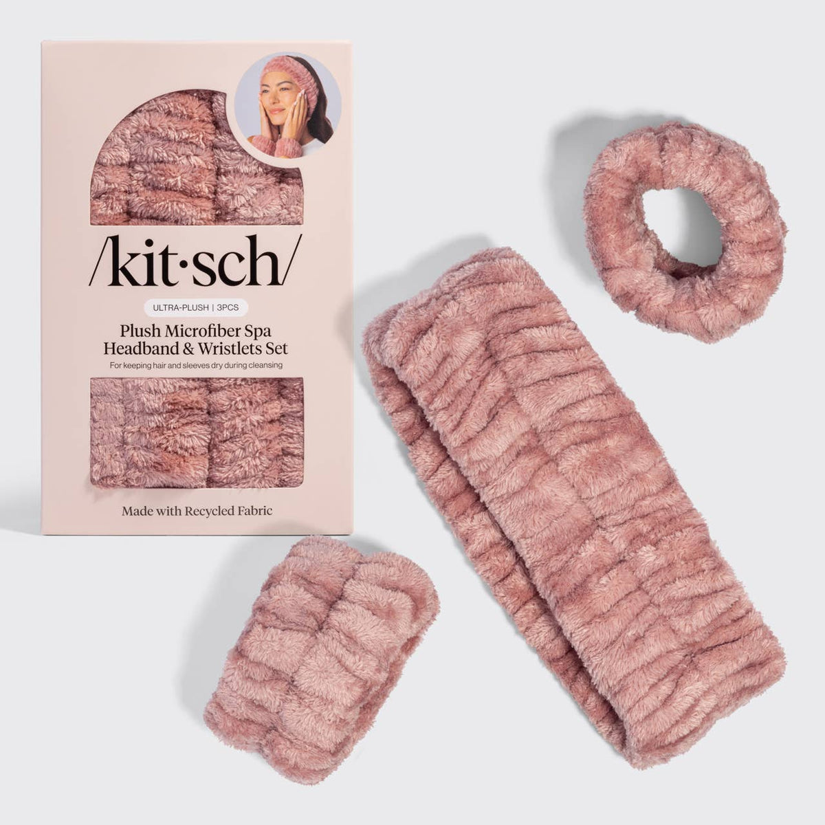 Spa Headband and Wristlets 3pc Set - Terracotta, Feathered Farmhouse