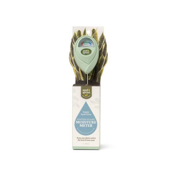 Seed & Sprout Potted Plant Moisture Meter, Feathered Farmhouse