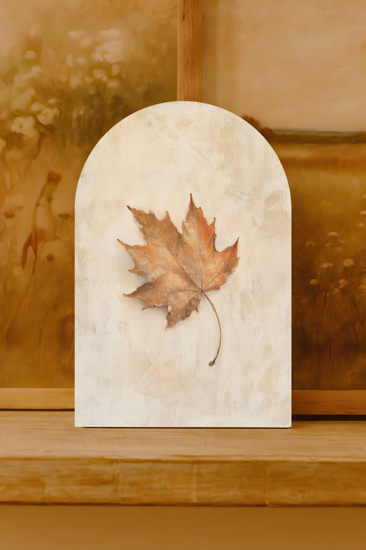 Single Maple Leaf Arch, Feathered Farmhouse