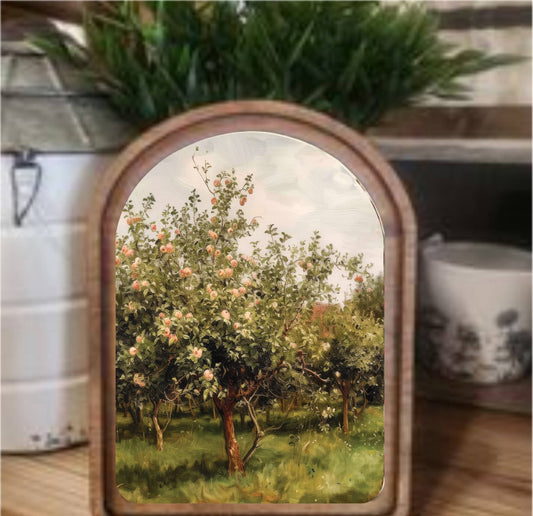 Apple Orchard Framed Art Arch Top, The Feathered Farmhouse