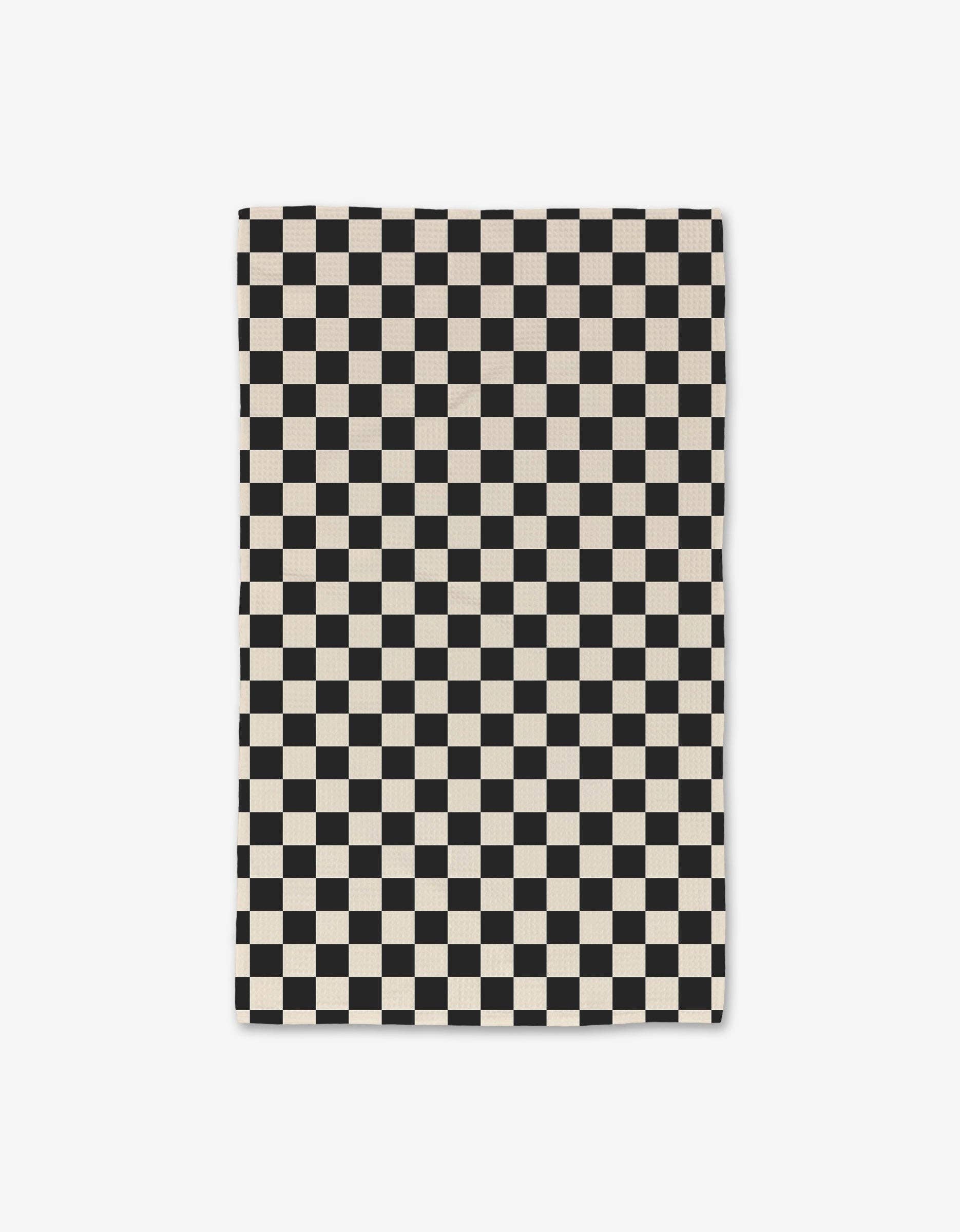 Checkered Luxe Hand Towel, Feathered Farmhouse