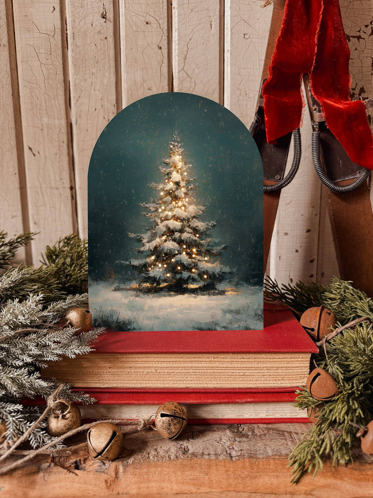 Moody Lighted Tree Arch Shelf Sitter, The Feathered Farmhouse