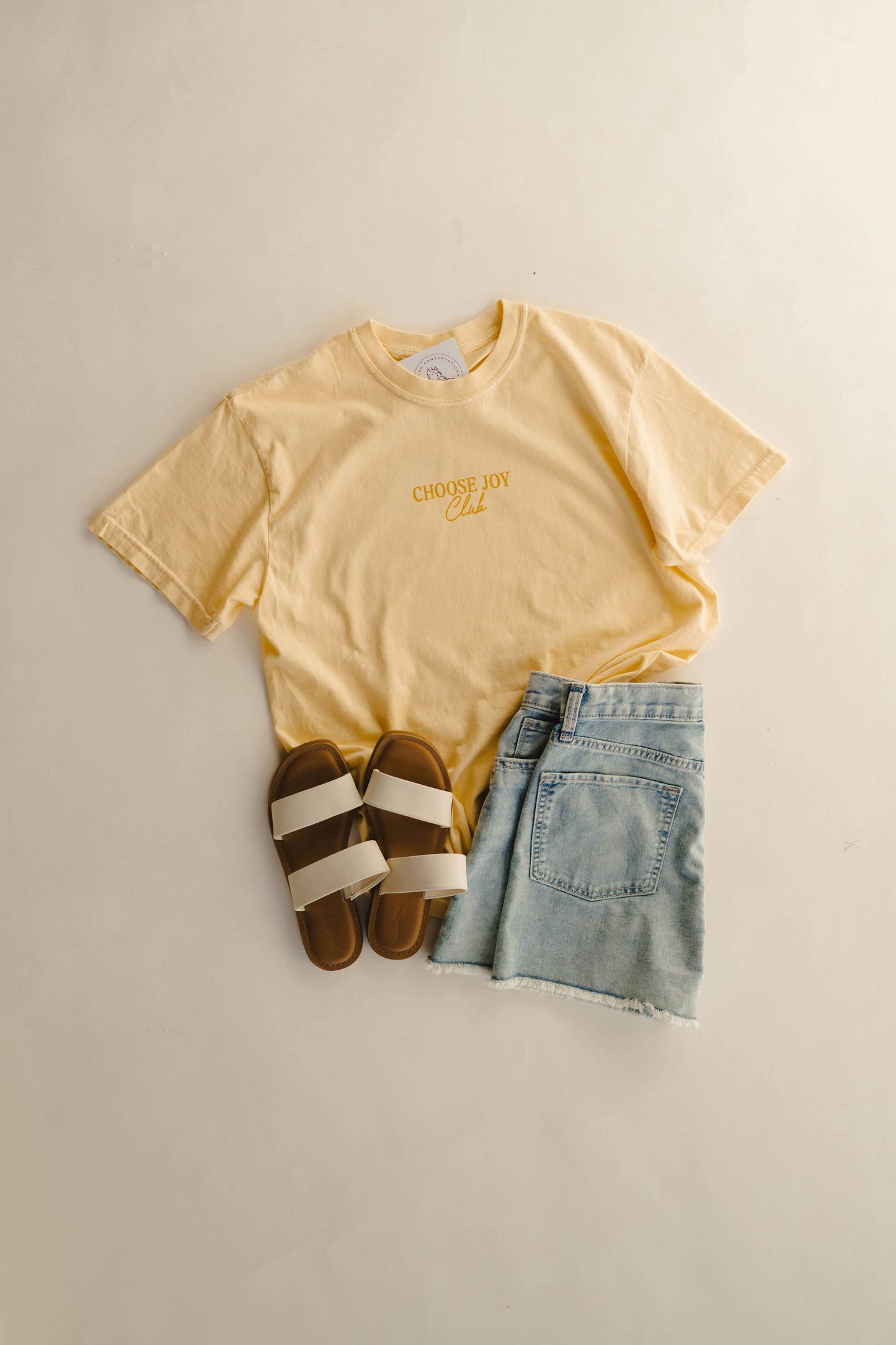 Choose Joy Tee, Feathered Farmhoue