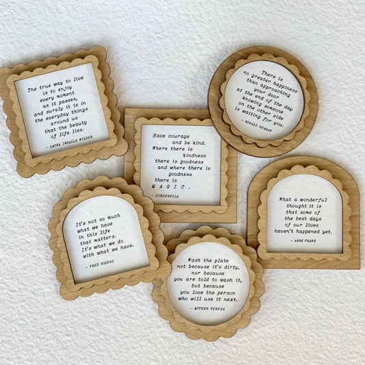 Inspirational Quote Magnet, Feathered Farmhouse