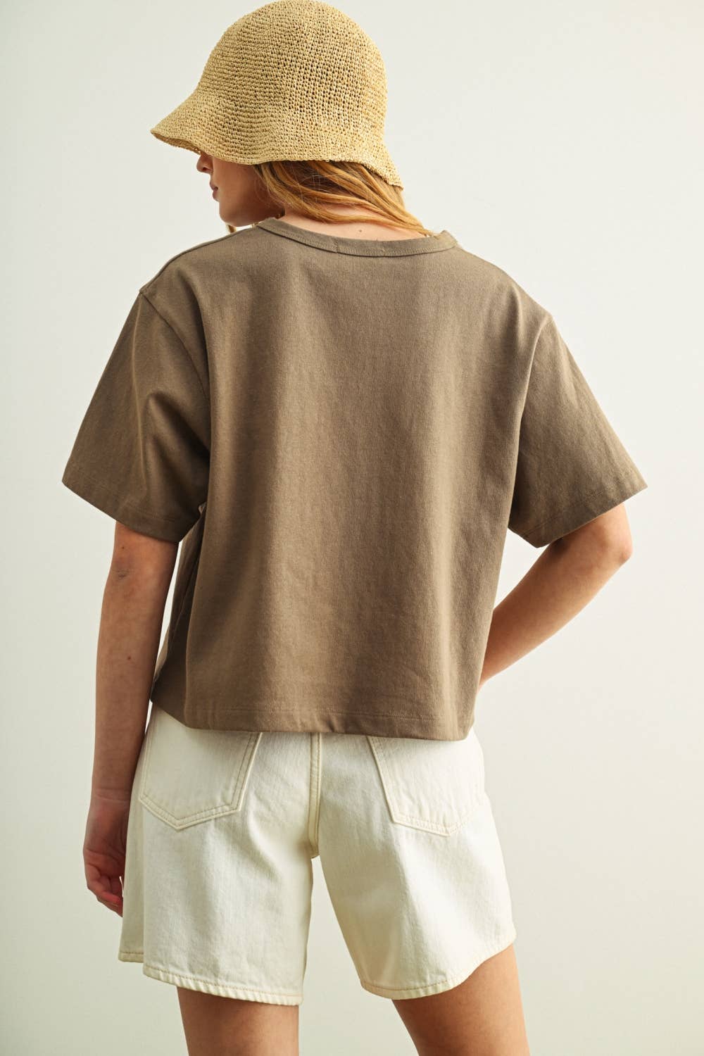 Short Sleeve Linen Top, Feathered Farmhouse