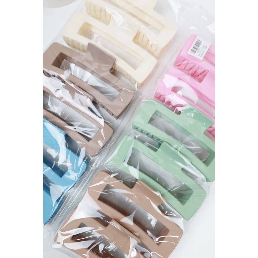 Pastel Shades Rectangle Hair Clip