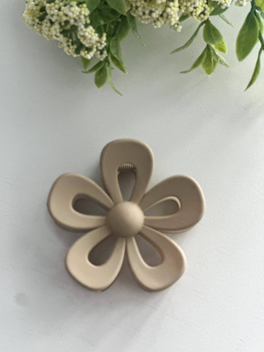 Pop of Floral "Matte Taupe" Hair Clip