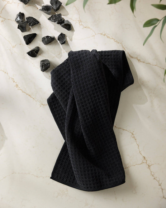 Onyx Truffle Hand Towel, Feathered Farmhouse