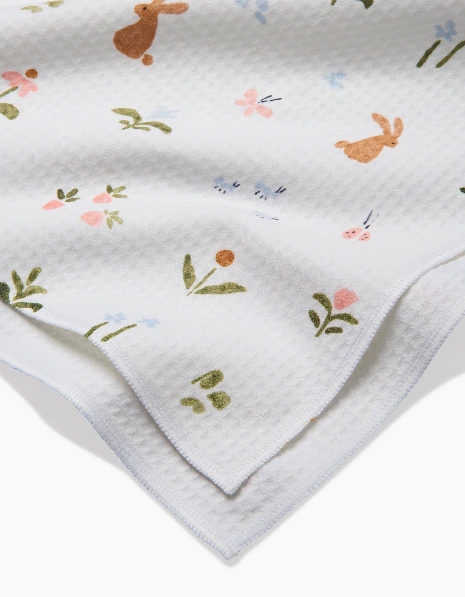 Bunny Blossoms Luxe Hand Towel, Feathered Farmhouse