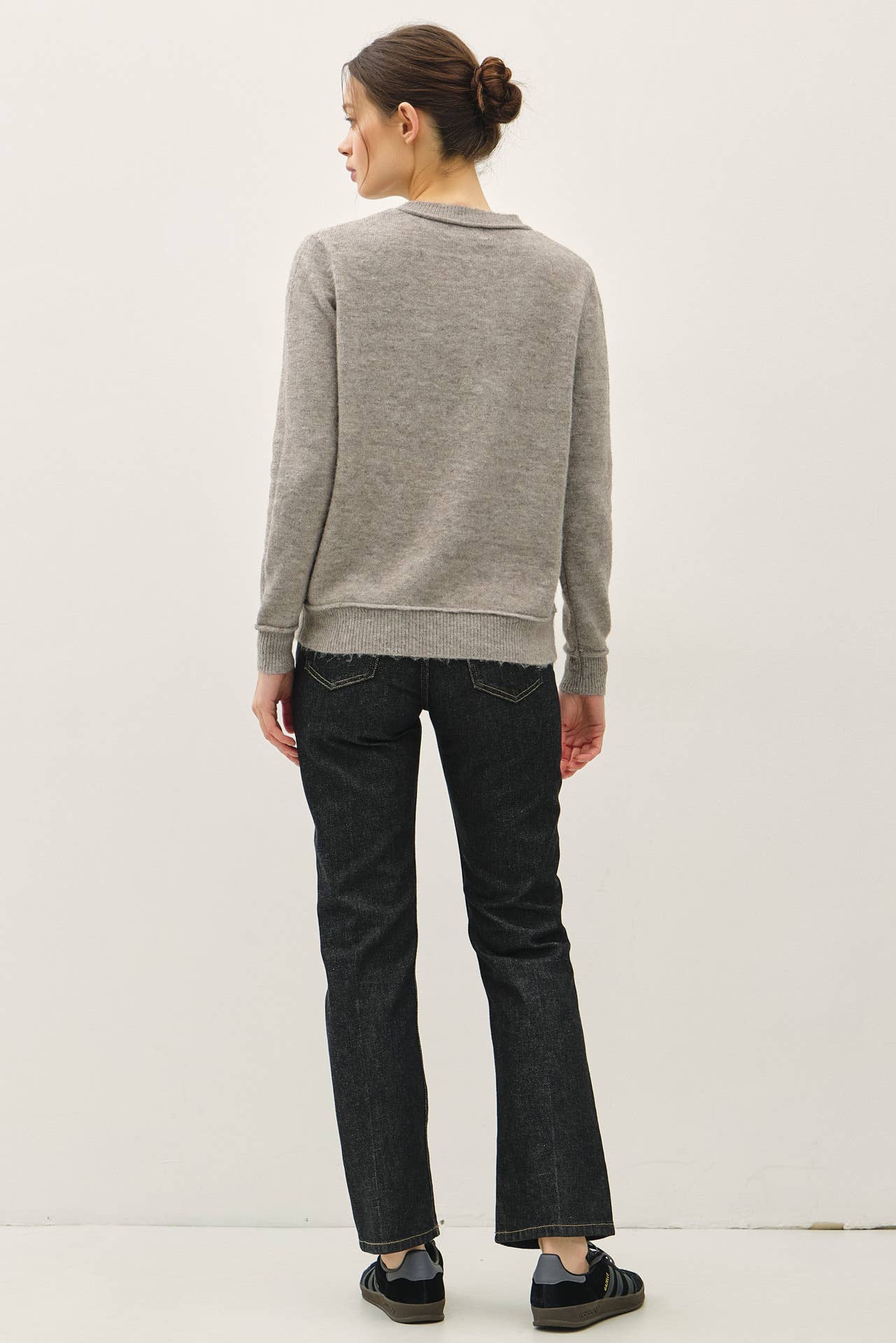Heather Smoke Pullover Sweater, Feathered Farmhouse