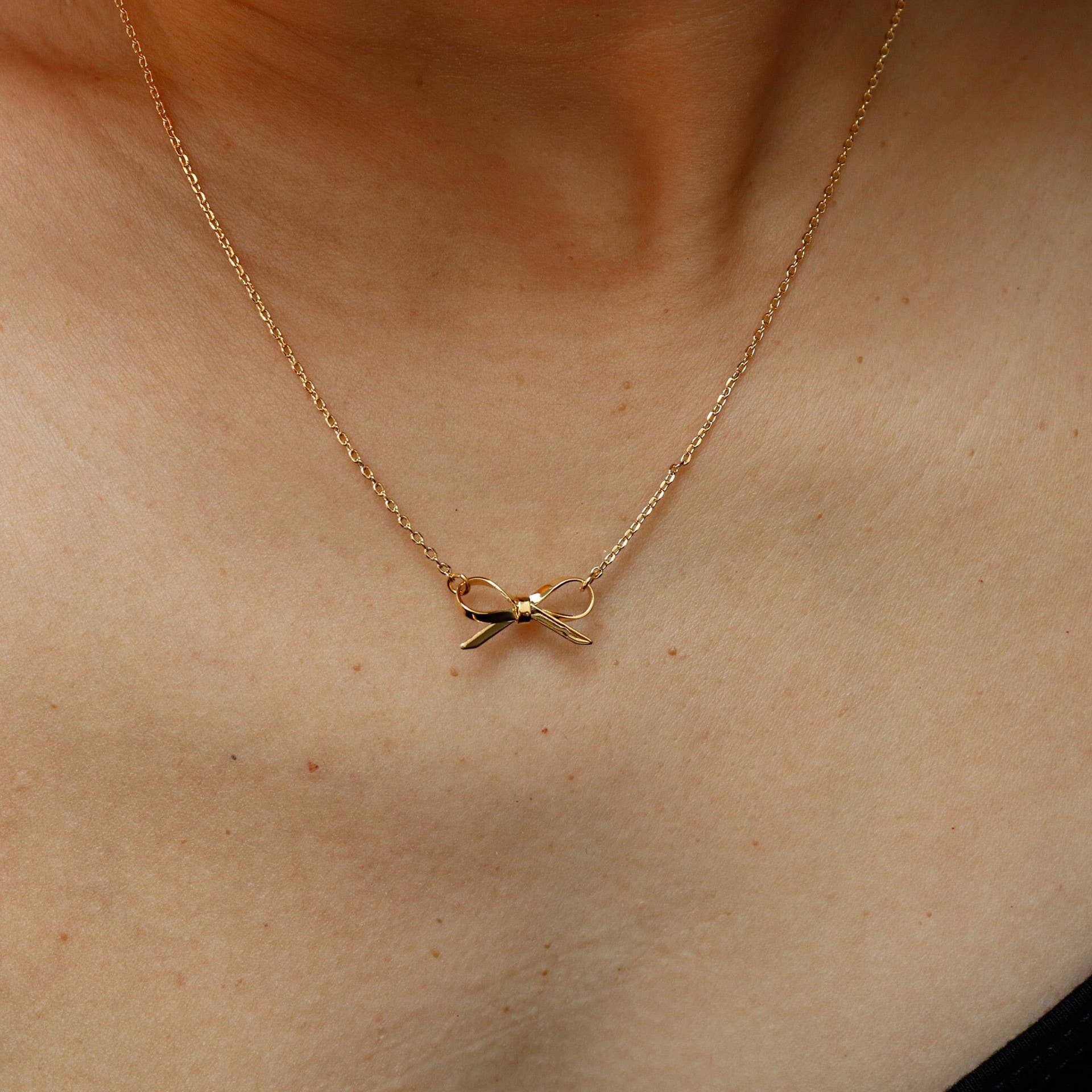 Bow Necklace, Feathered Farmhouse
