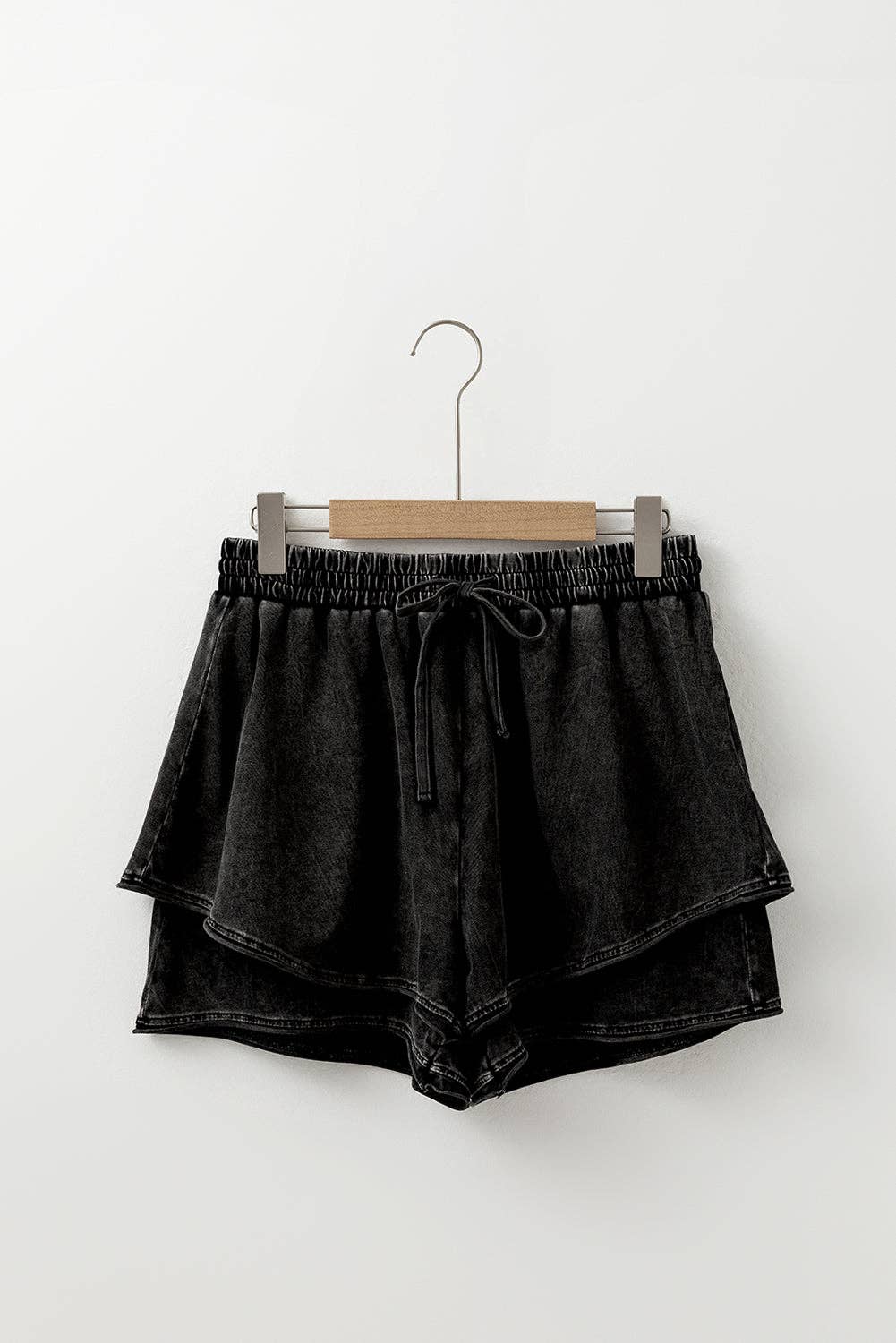 Mineral Wash French Terry Shorts, Feathered Farmhouse