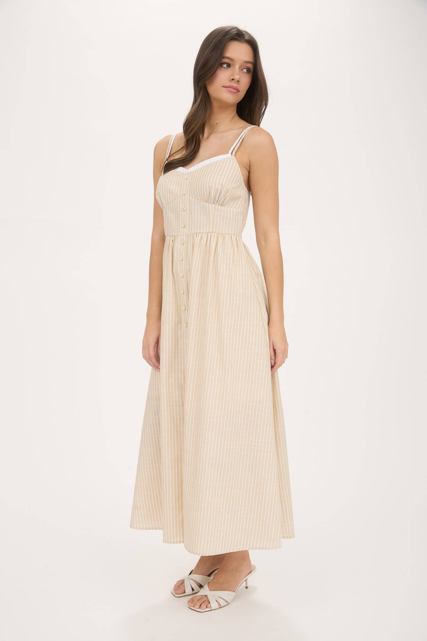 Button Down Midi Dress, Feathered Farmhouse