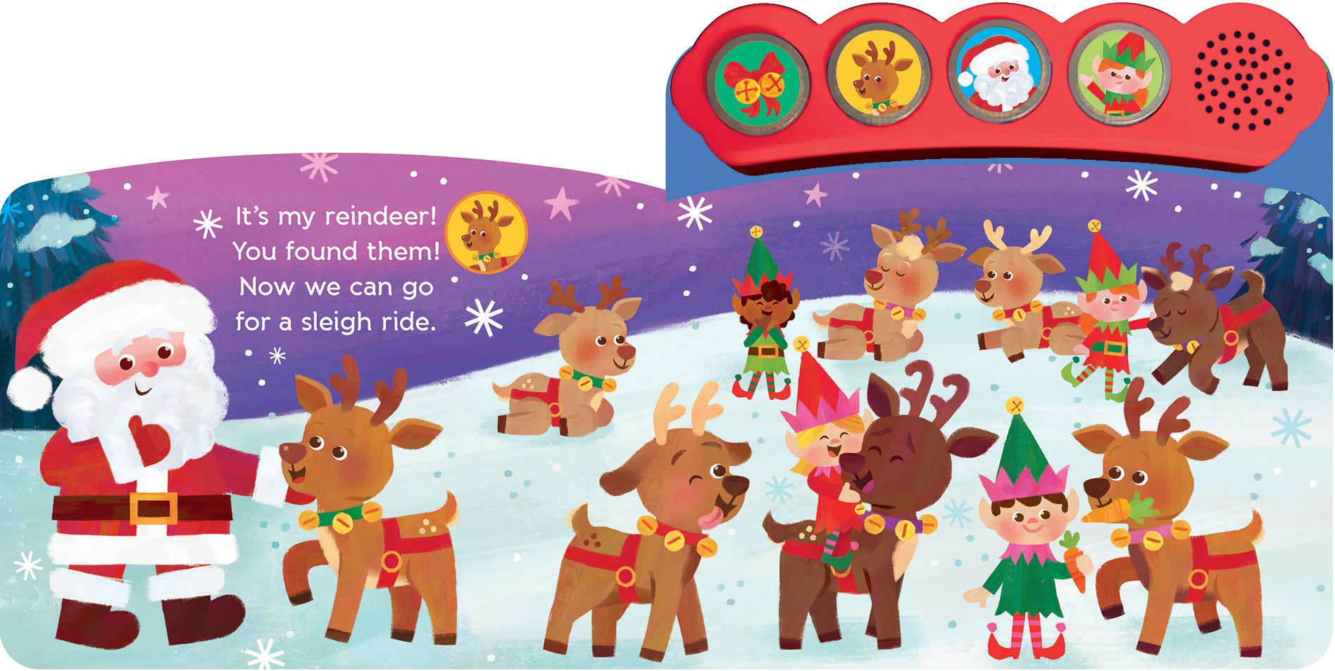 Babies Love Jingle Bells Sound Light Book, Feathered Farmhouse