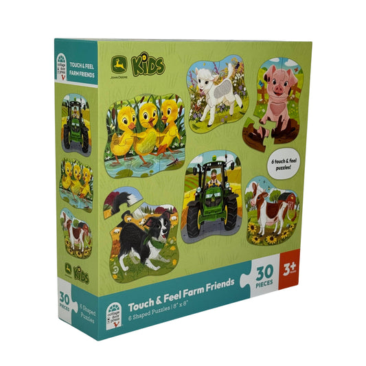John Deere Farm Friends Touch & Feel Puzzles for Kids, Feathered Farmhouse