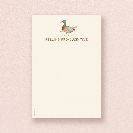 Feeling Productive Notepad, Feathered Farmhouse