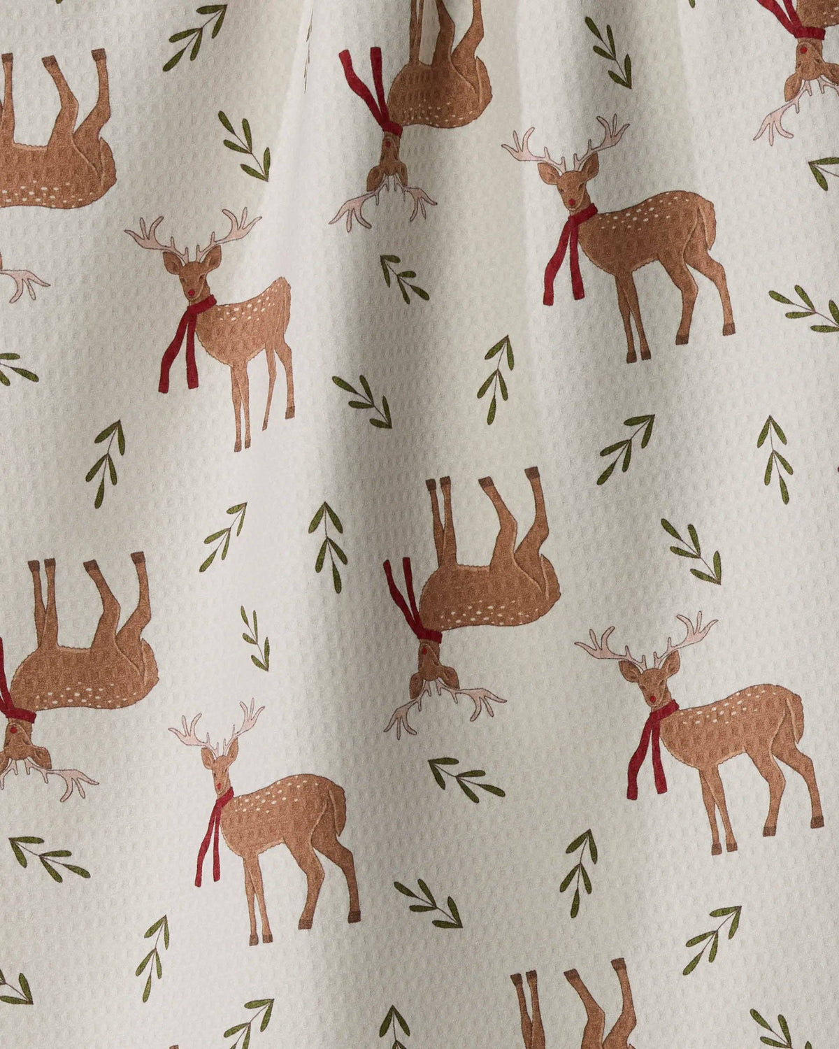 Winter Reindeer Luxe Kitchen Towel, Feathered Farmhouse