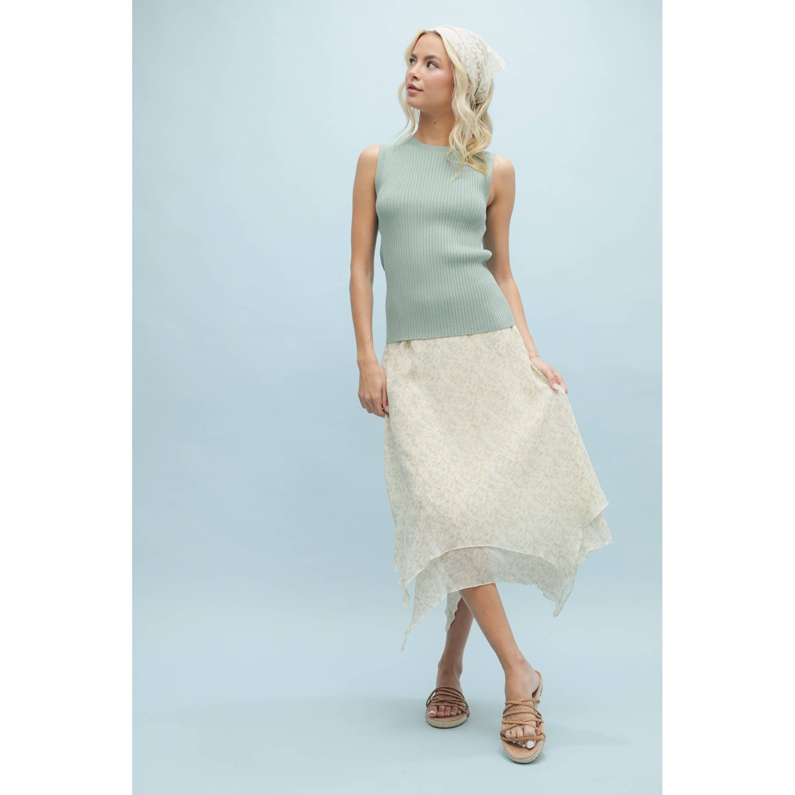 Ribbed Sweater Tank, Feathered Farmhouse