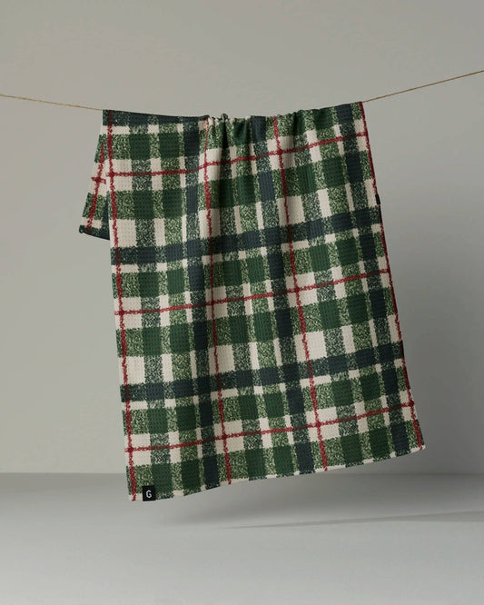 Juniper Plaid Luxe Kitchen Towel, Feathered Farmhouse
