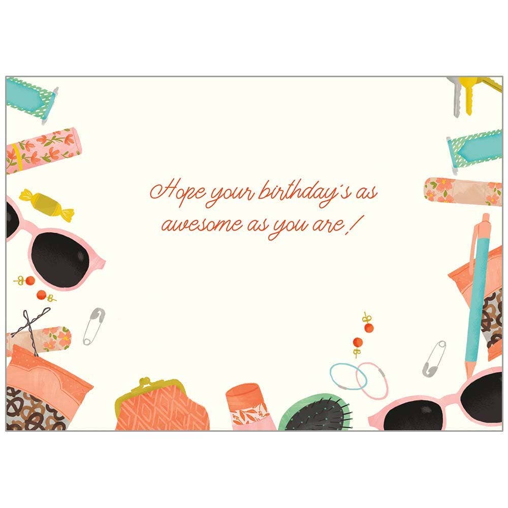 Tween Girl Things Birthday Card, Feathered Farmhouse