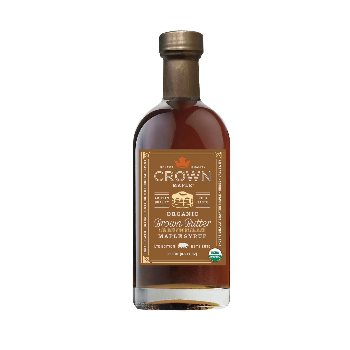 Brown Butter Flavor Organic Maple Syrup, Feathered Farmhouse