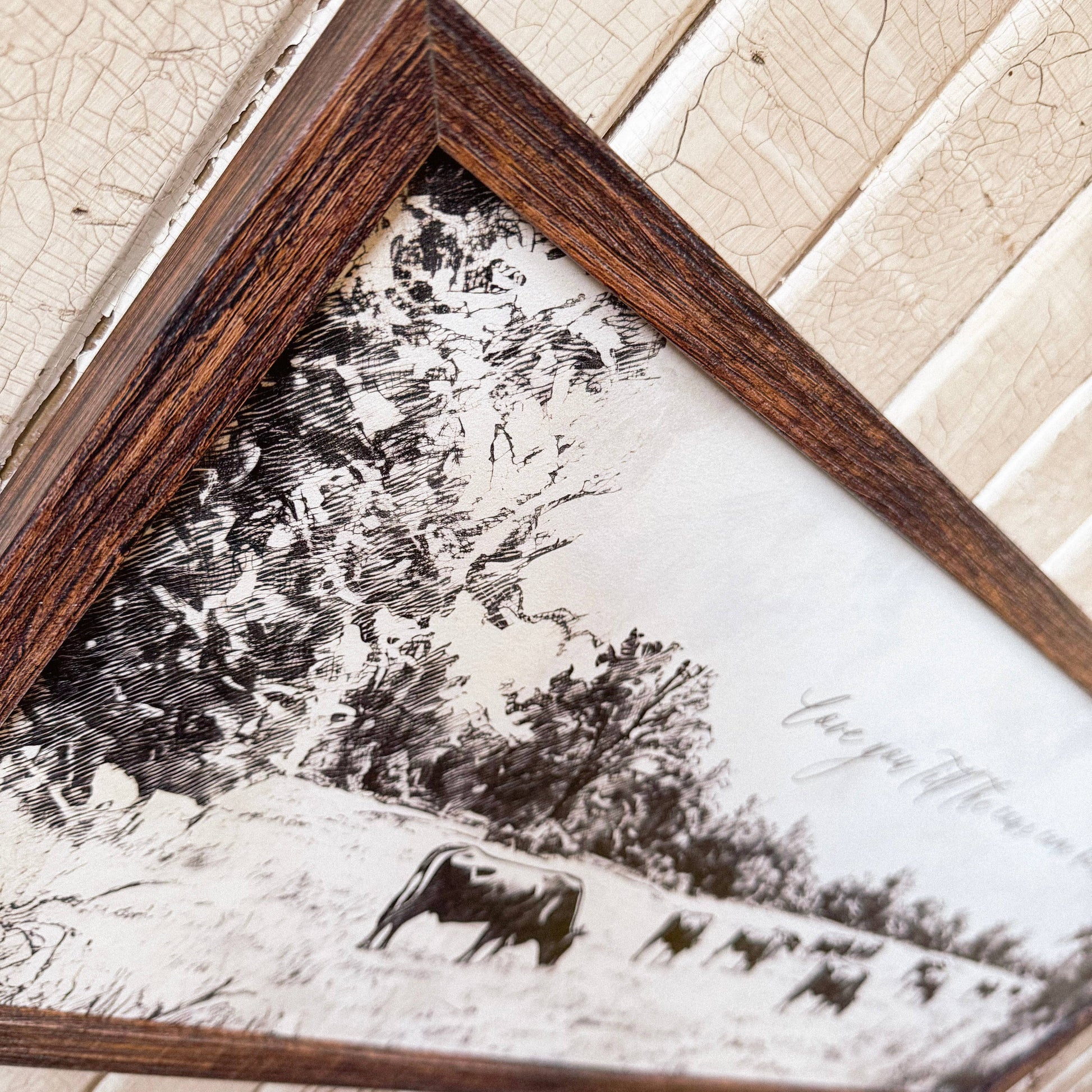 Love You Till the Cows Come Home Wood Sign, Feathered Farmhouse