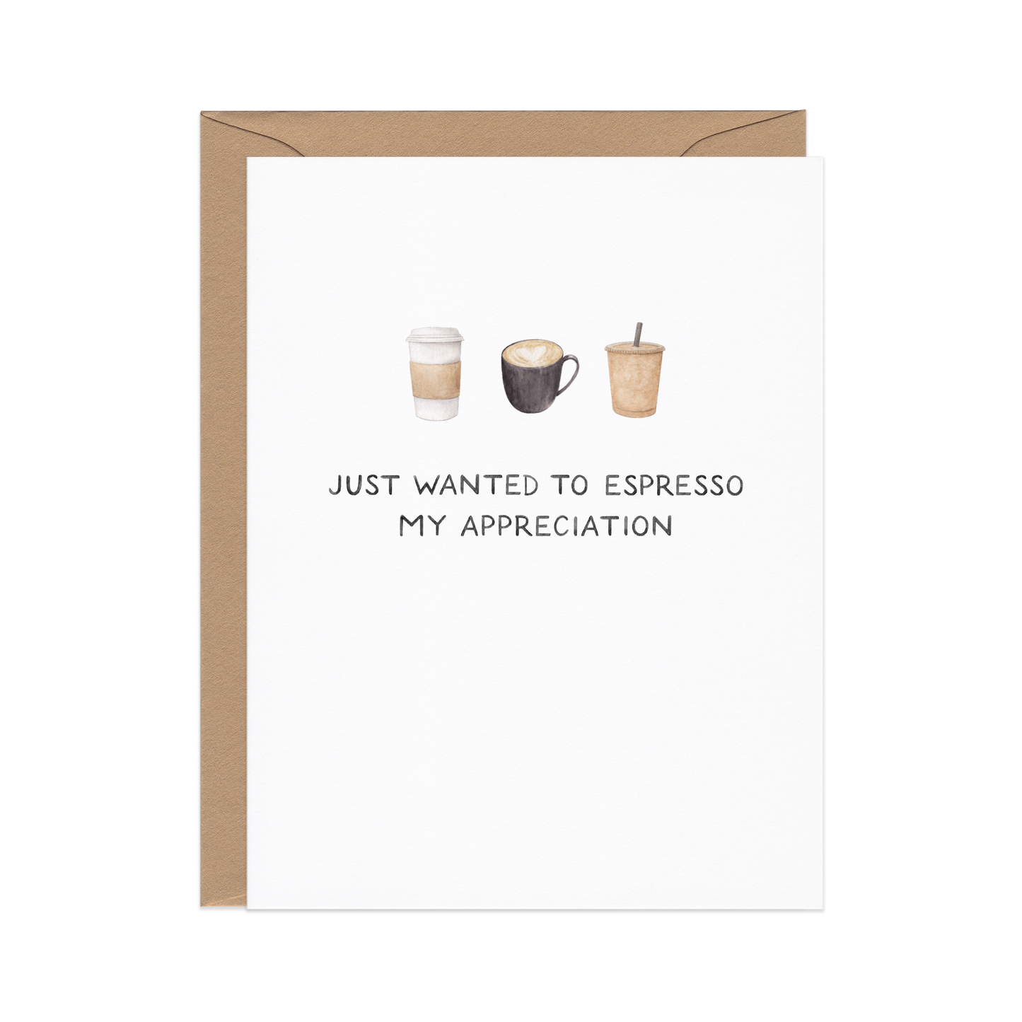 Espresso My Appreciation Thanks Card, Feathered Farmhouse