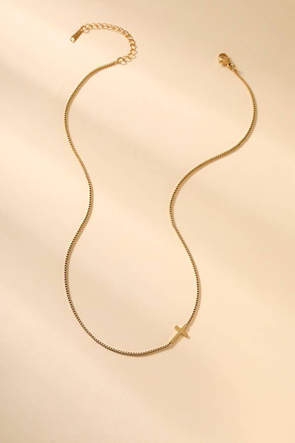 Cross Necklace, Feathered Farmhouse