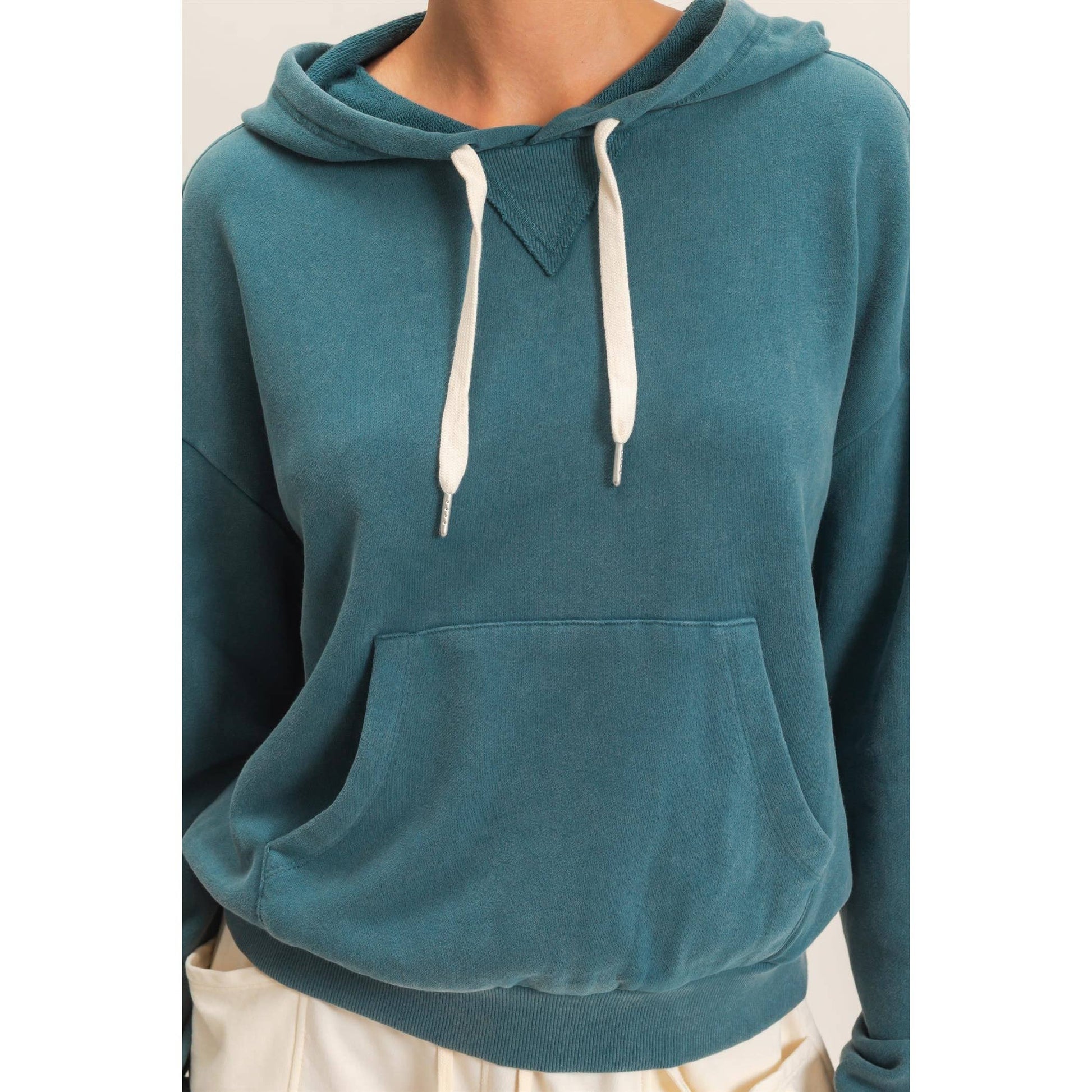 Acid Wash Hoodie, Feathered Farmhouse