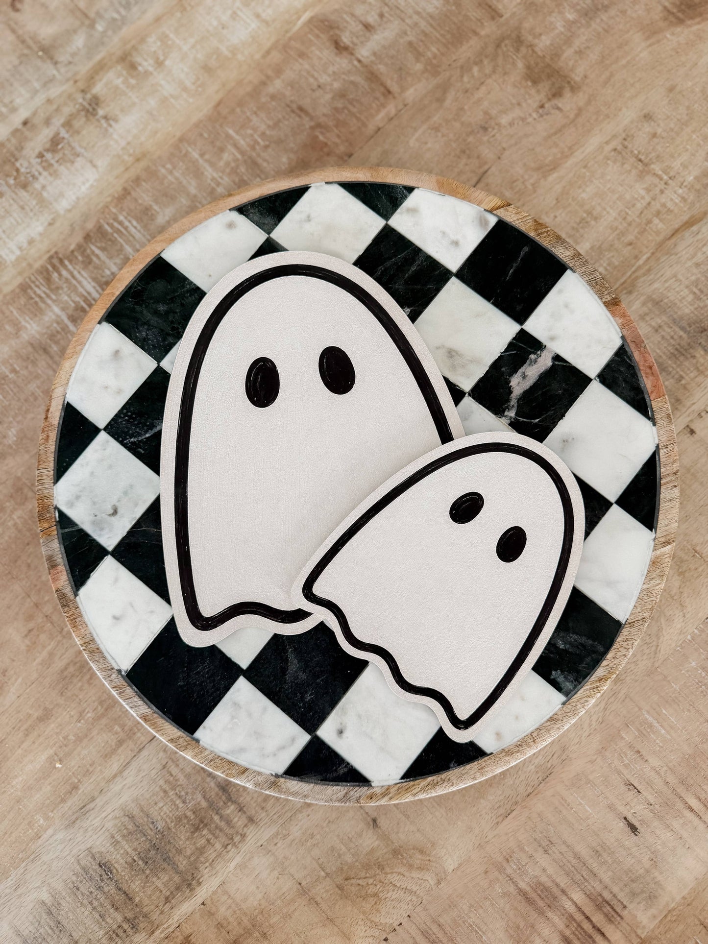 Wood Ghost Shelf Sitter, Feathered Farmhouse