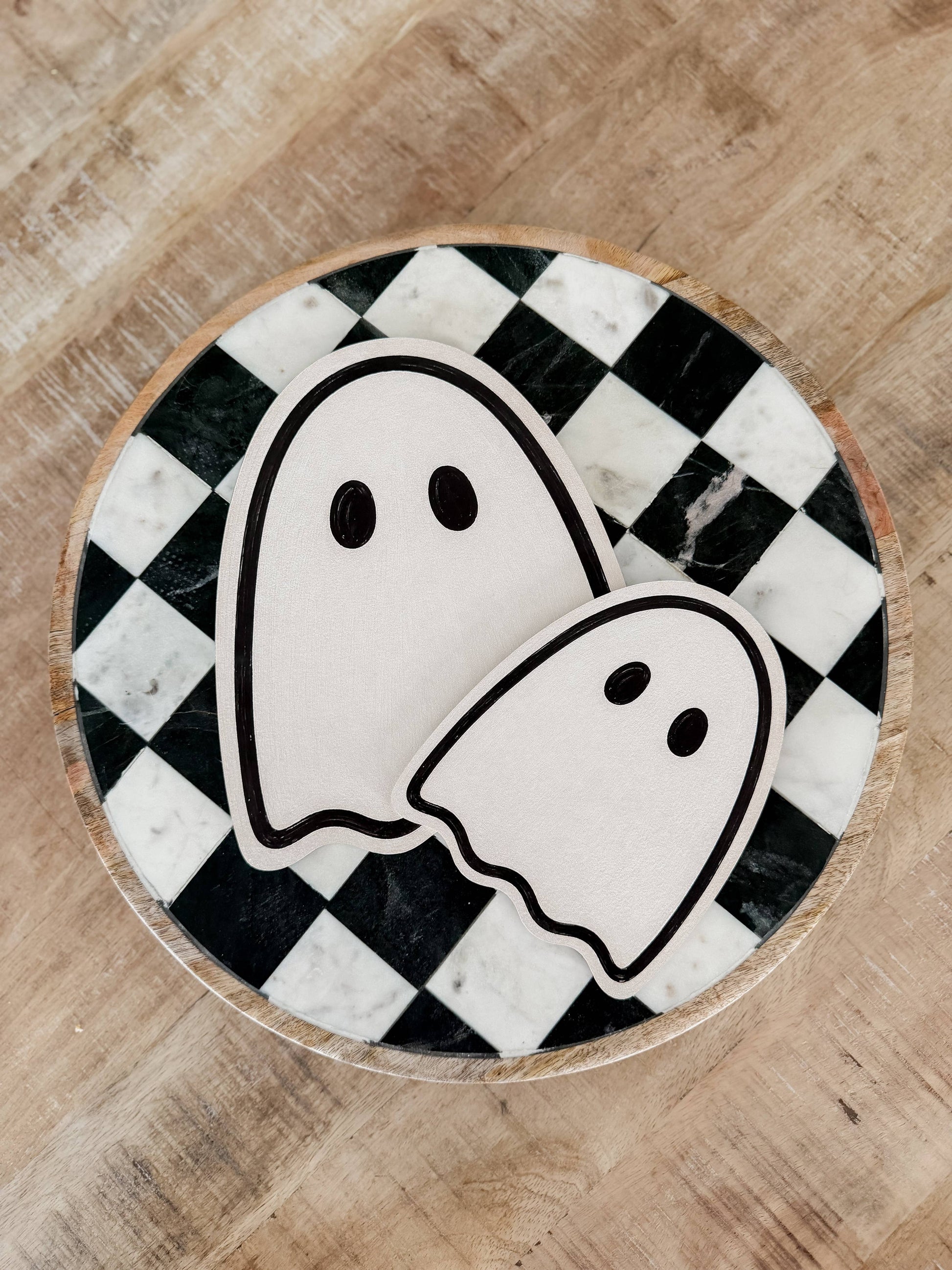 Wood Ghost Shelf Sitter, Feathered Farmhouse