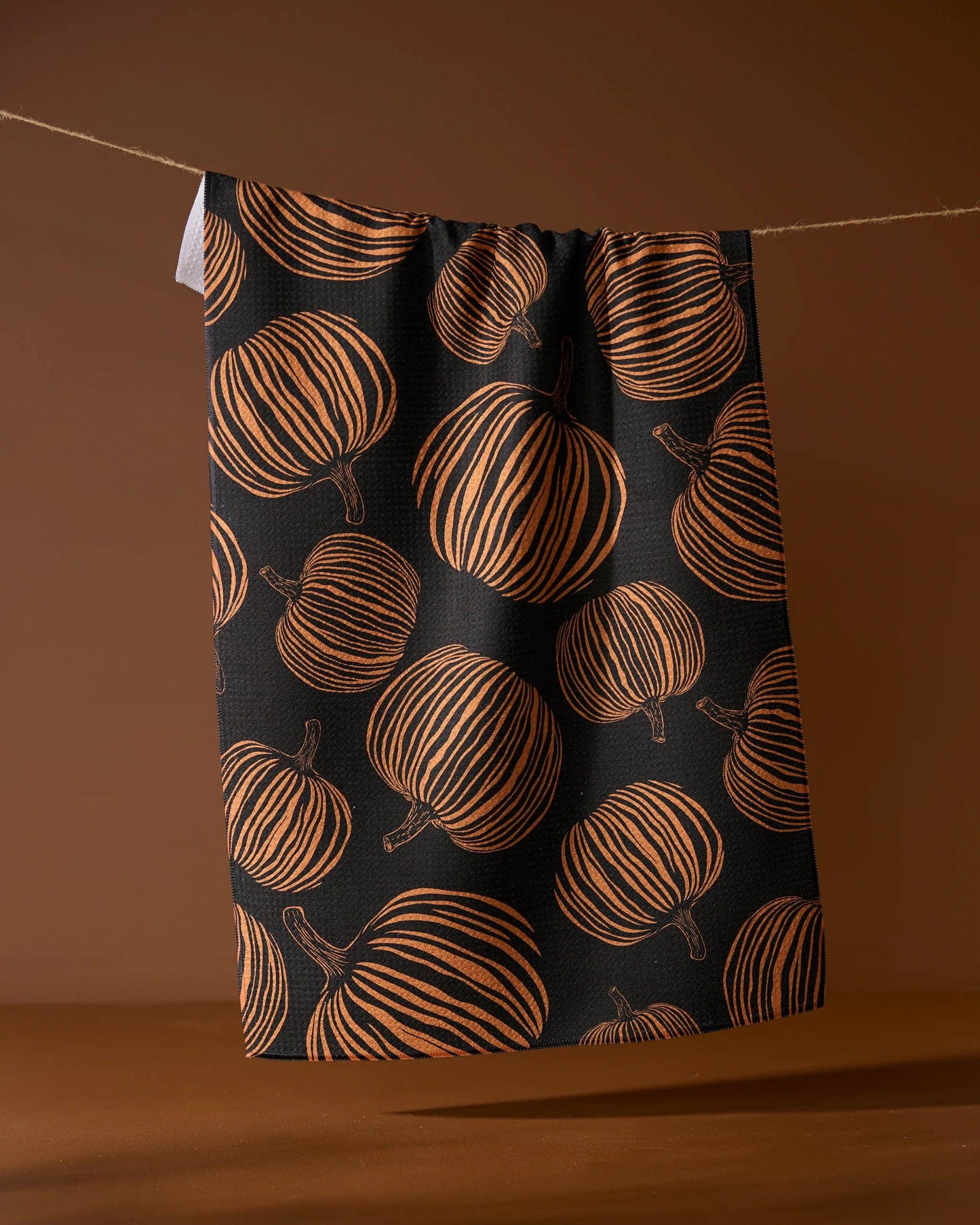Pumpkin Noir Tea Towel, Feathered Farmhouse