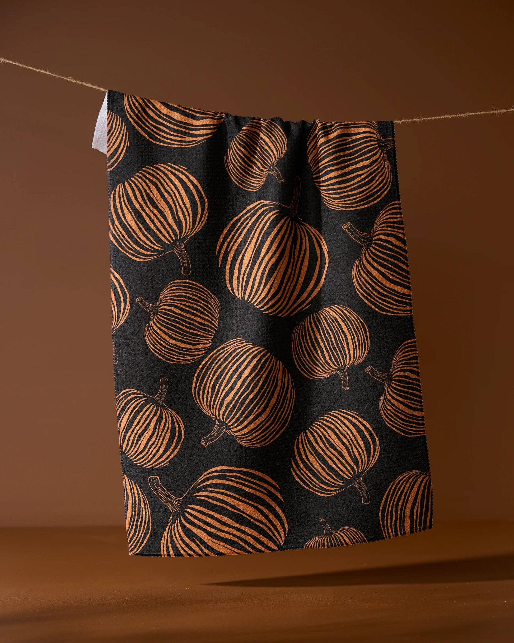Pumpkin Noir Tea Towel, Feathered Farmhouse