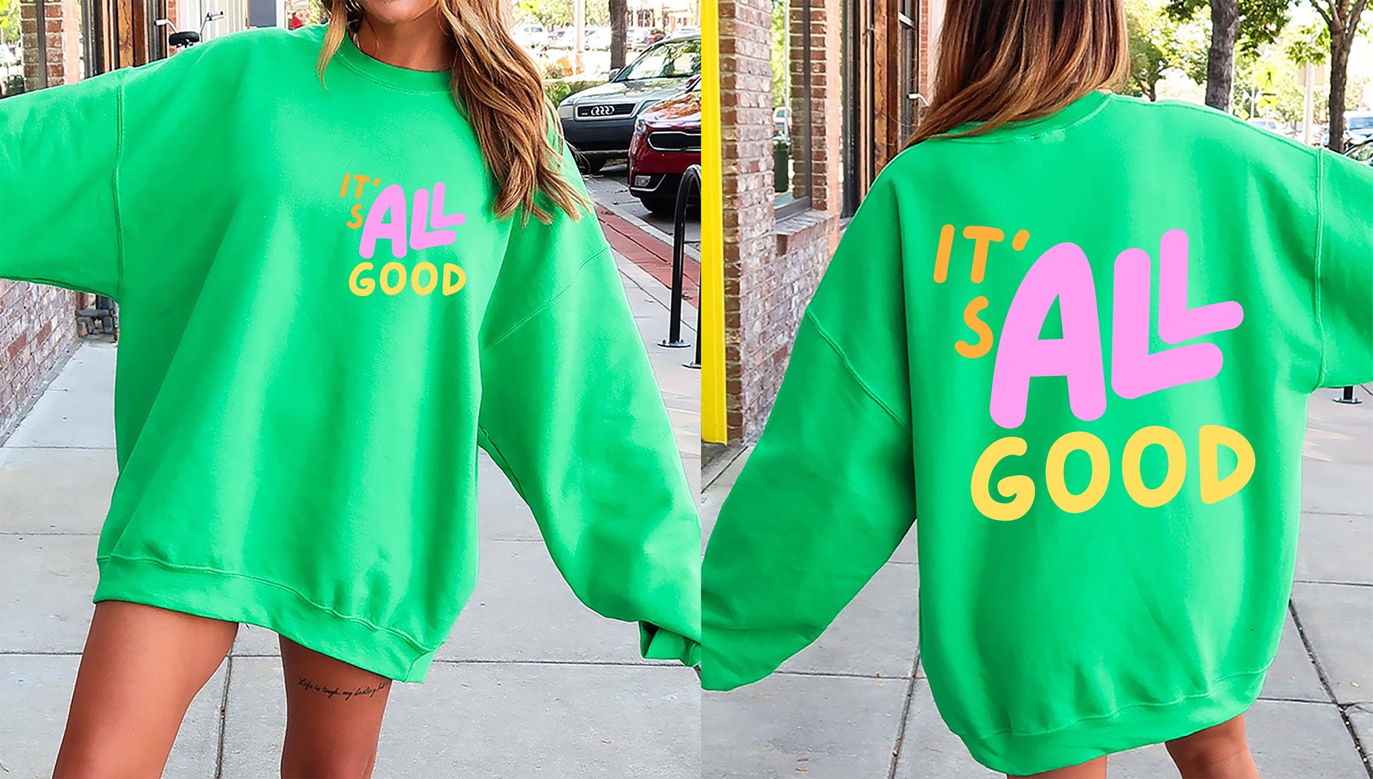 It's All Good Retro Sweatshirt, The Feathered Farmhouse