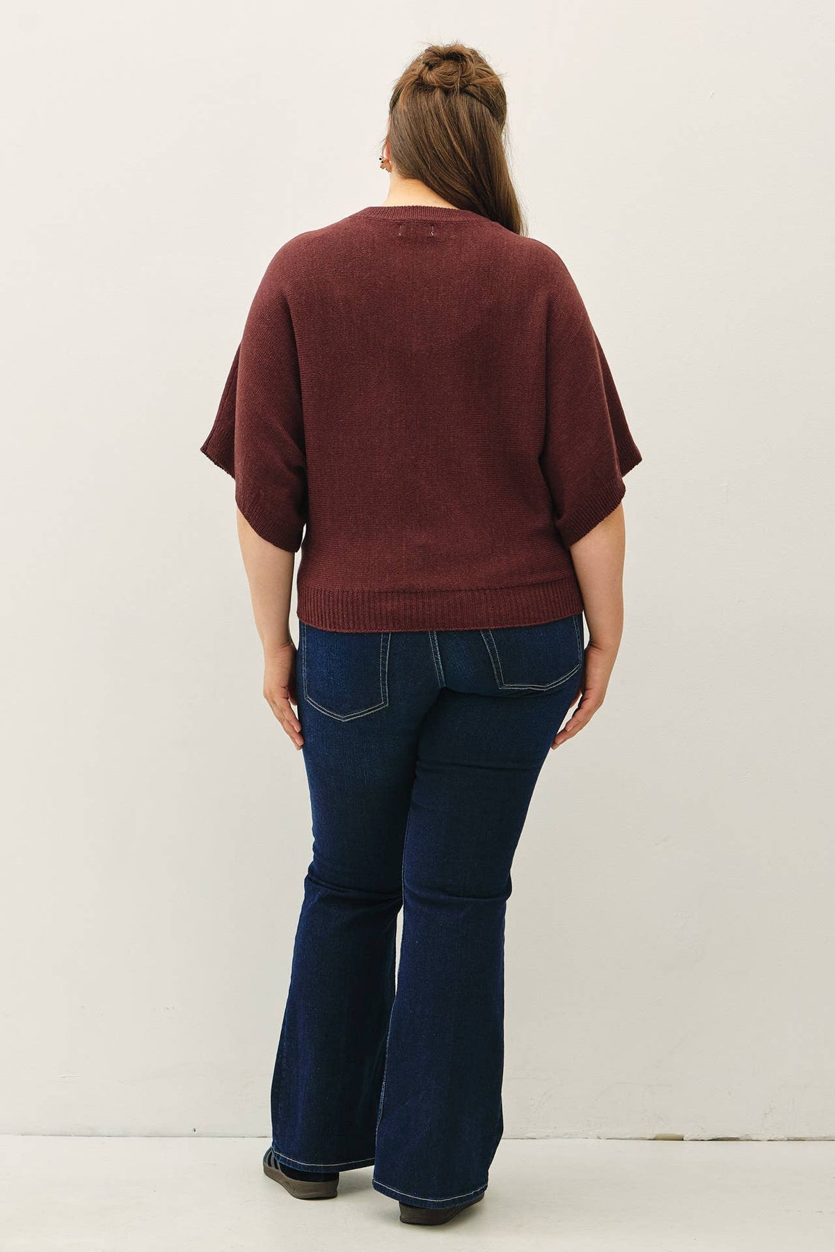 Chocolate Hazel Sweater Top, Feathered Farmhouse