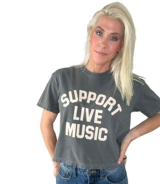 Support Live Music Tee, Feathered Farmhouse