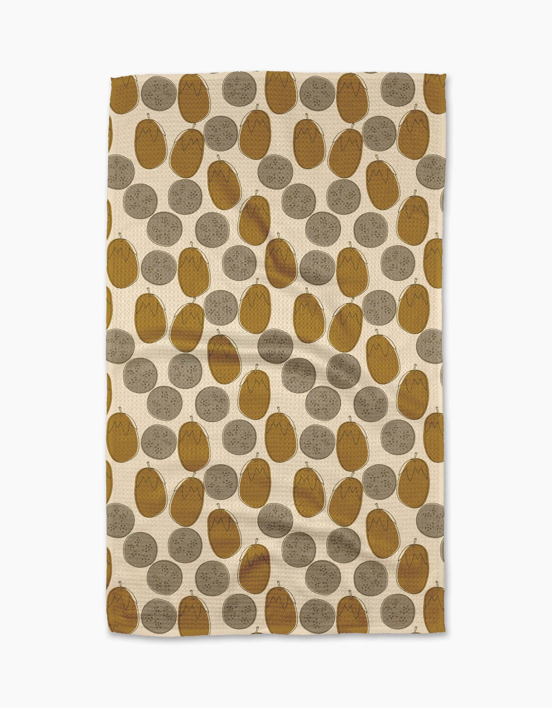 Eggplant Toss Tea Towel, Feathered Farmhouse