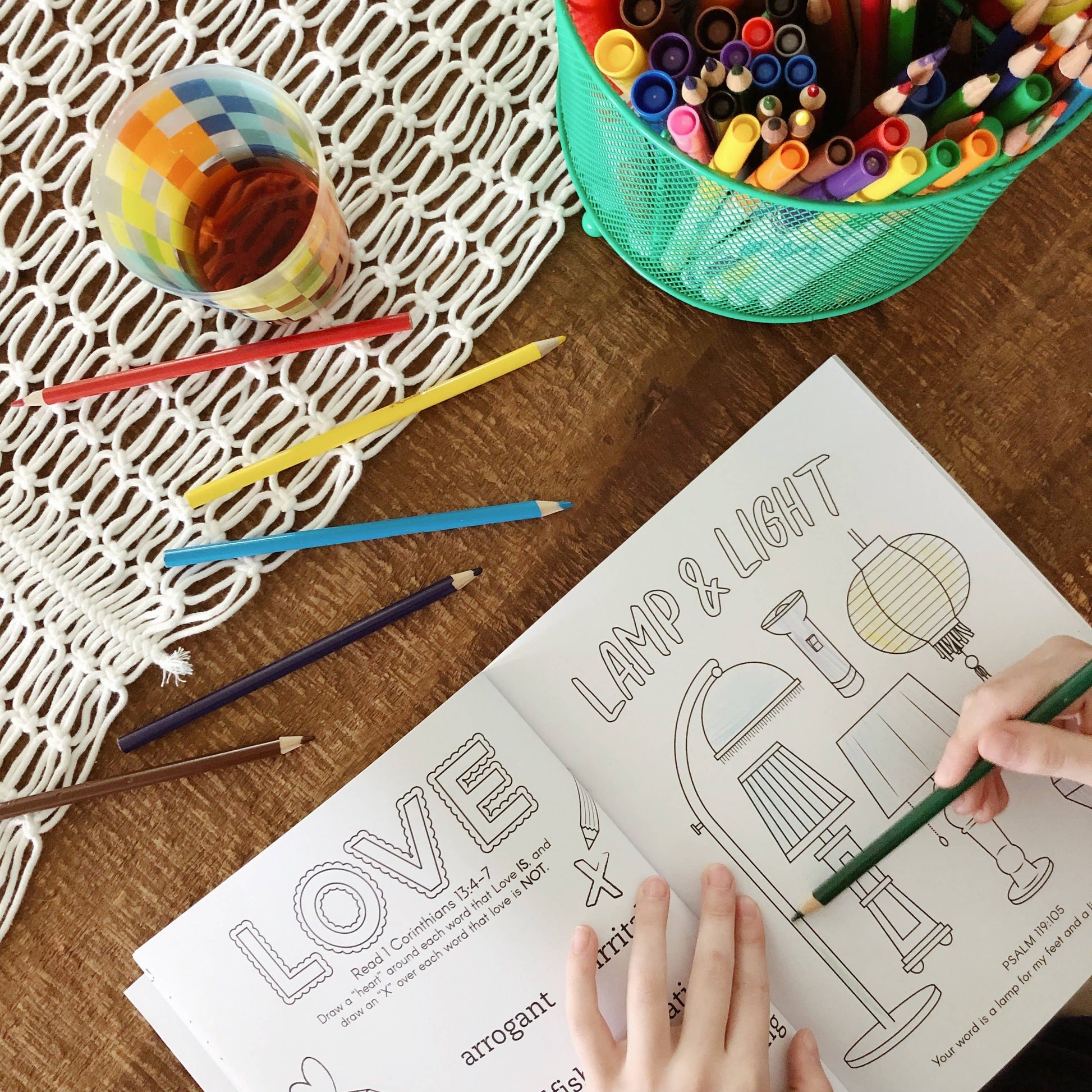 Colored With Grace Kids Coloring Book, The Feathered Farmhouse