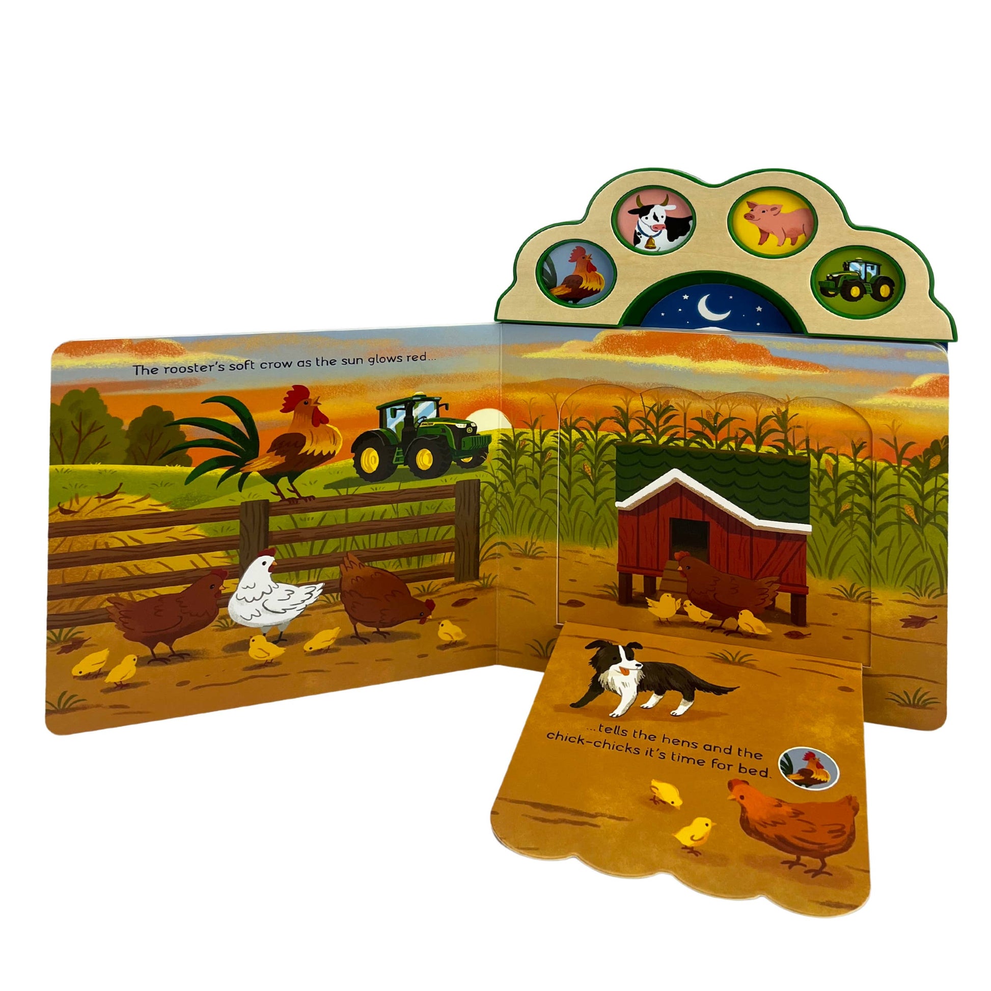 Good Night, Tractor – John Deere Lift-a-Flap Sound Book, Feathered Farmhouse