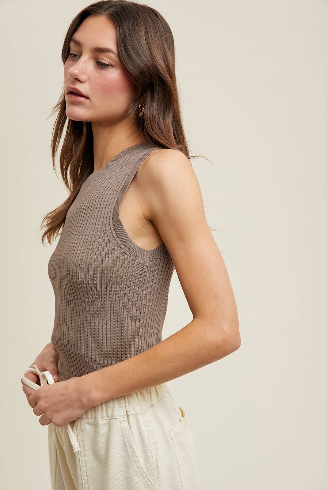 Ribbed Sweater Tank, Feathered Farmhouse