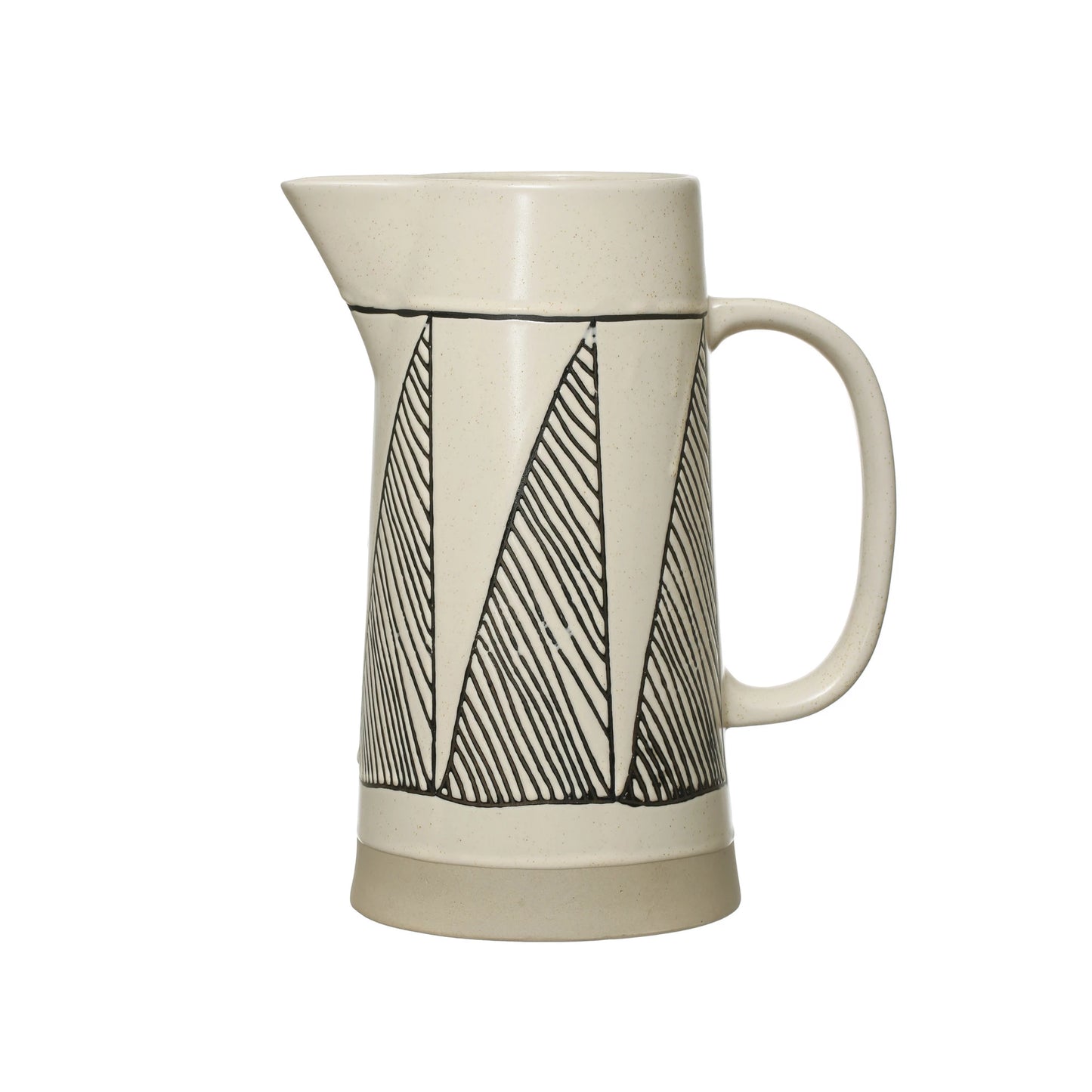 Embossed Stoneware Pitcher, The Feathered Farmhouse