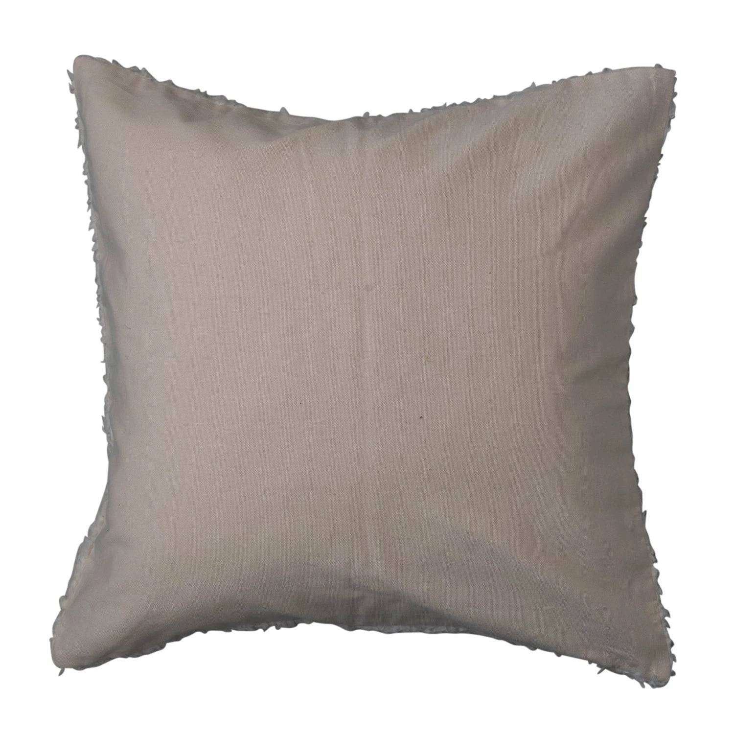 Square Cotton Sherpa Pillow, Feathered Farmhouse