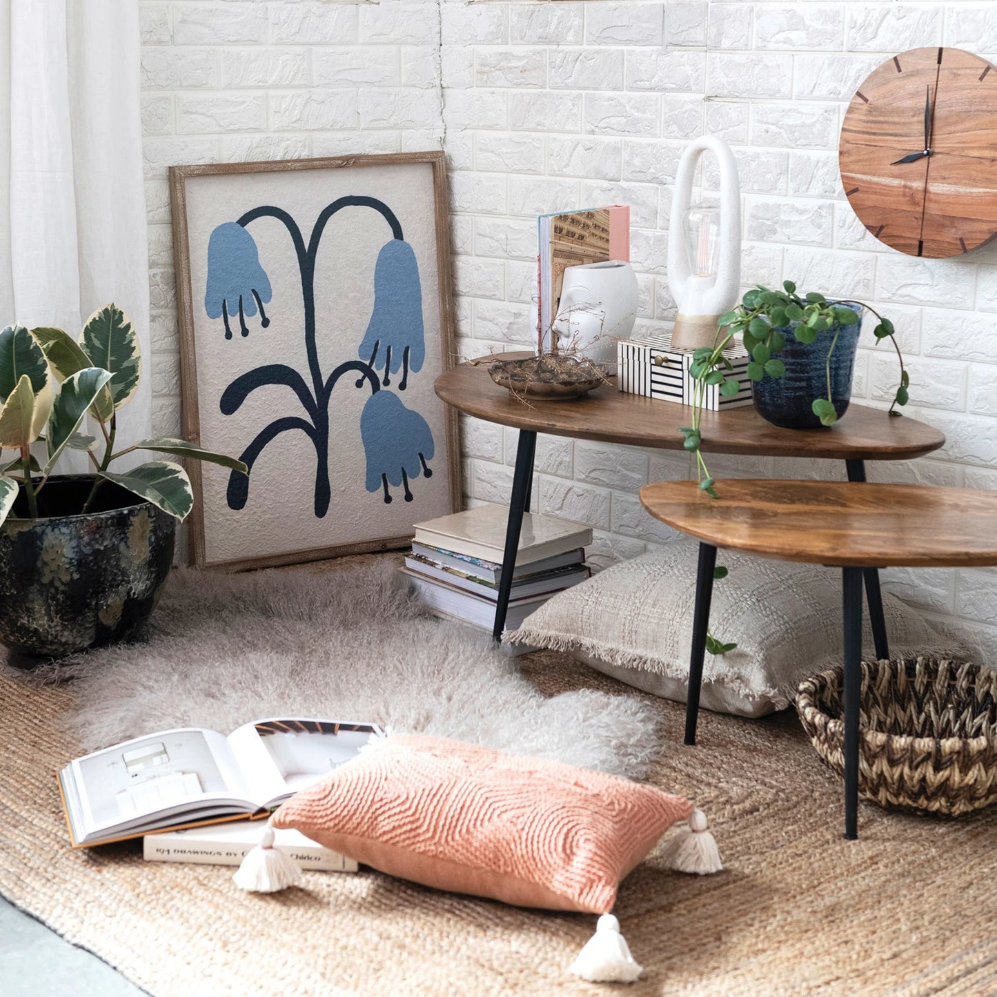 Wood + Metal Nesting Tables, The Feathered Farmhouse